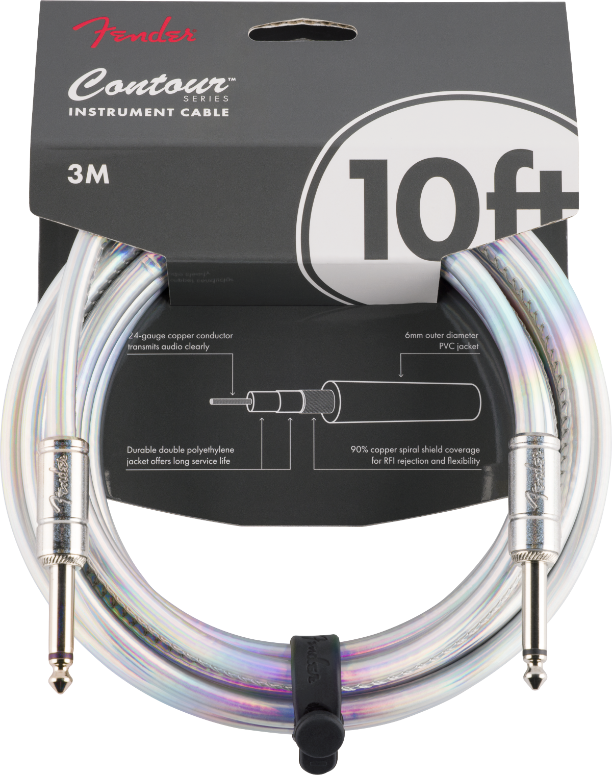 Contour™ Instrument Cable, Iridescent, 10'
