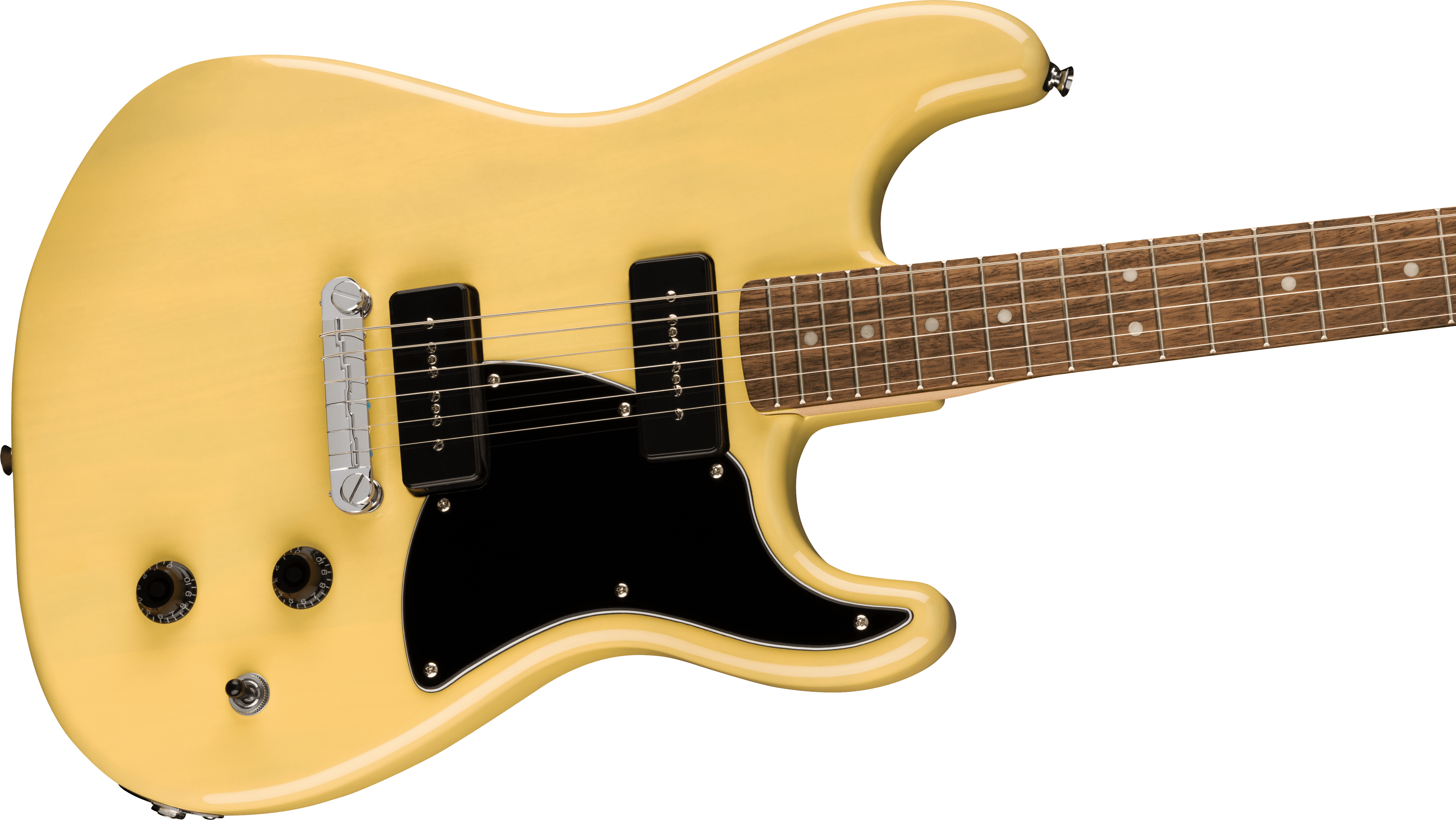 Squier® Paranormal Strat-O-Sonic, Laurel Fingerboard, Black Pickguard, Vintage Blonde