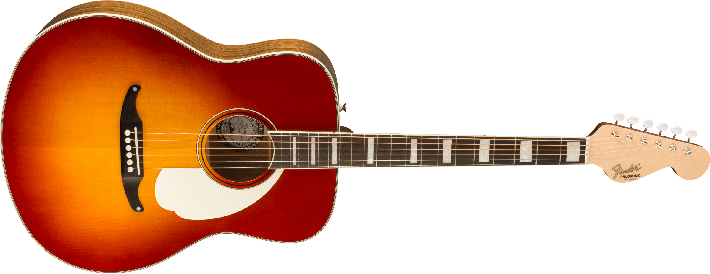 Fender® California Vintage Palomino with Case, Aged White Pickguard, Sienna Sunburst