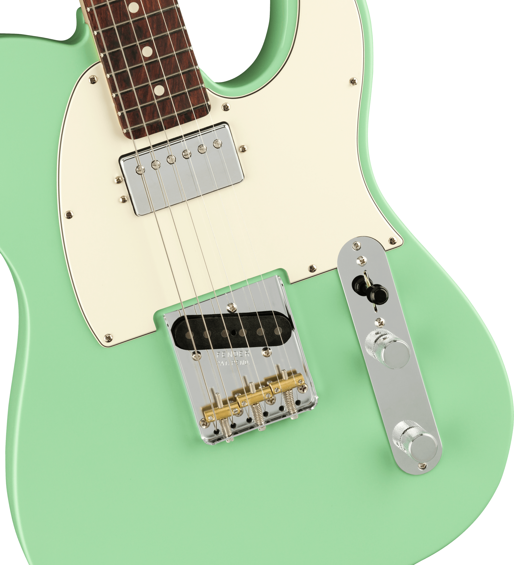 Fender® American Performer Telecaster® with Humbucking, Rosewood Fingerboard, Satin Surf Green