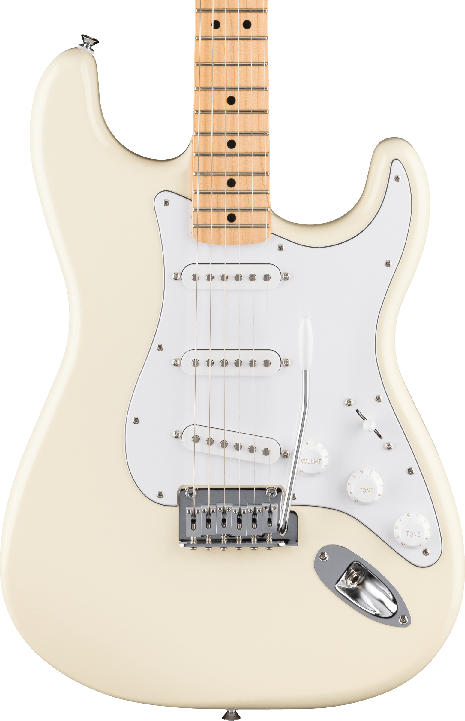 Fender® Standard Stratocaster®, Maple Fingerboard, White Pickguard, Olympic White