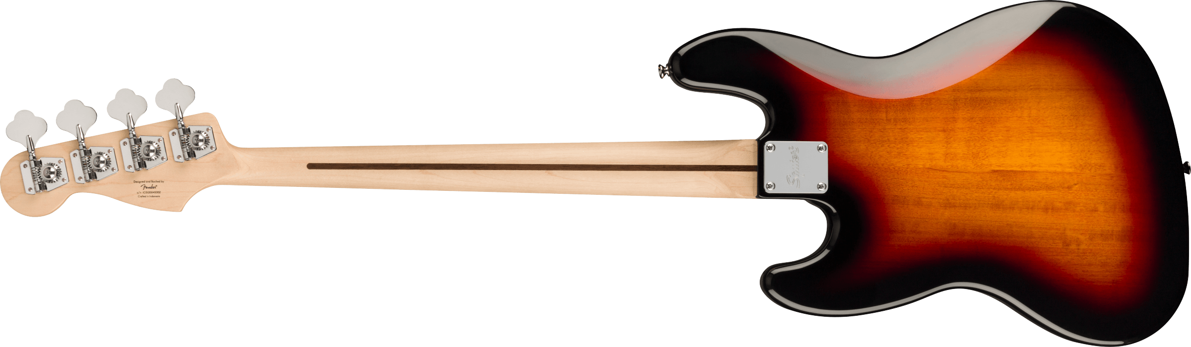 Squier® Affinity Series® Jazz Bass®, Maple Fingerboard, White Pickguard, 3-Color Sunburst