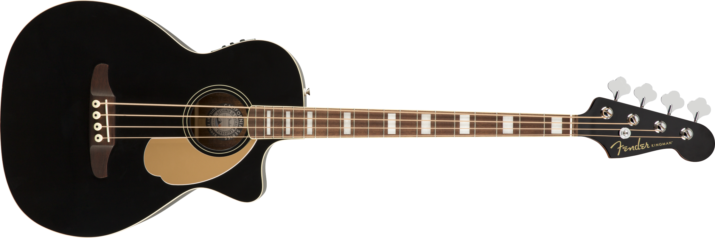 Fender® Kingman Bass, Walnut Fingerboard, Black