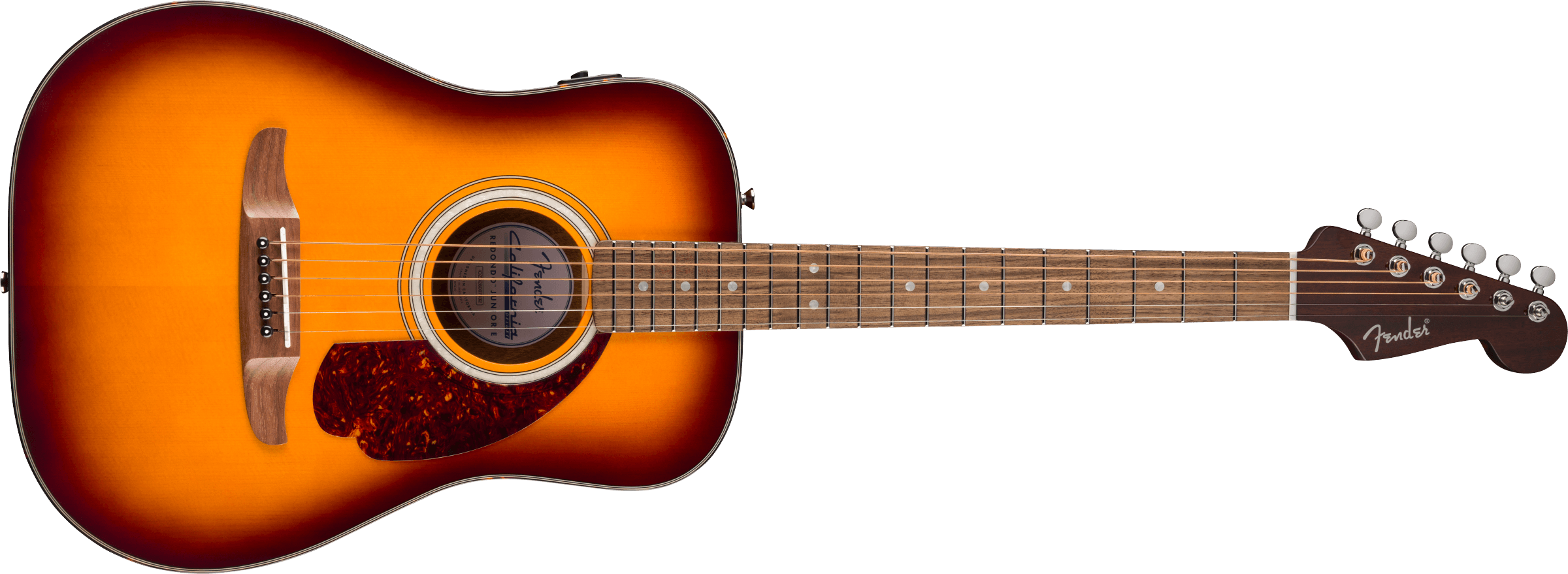 Fender® California Deluxe Redondo™ Jr. E, Walnut Fingerboard, Honey Sunburst