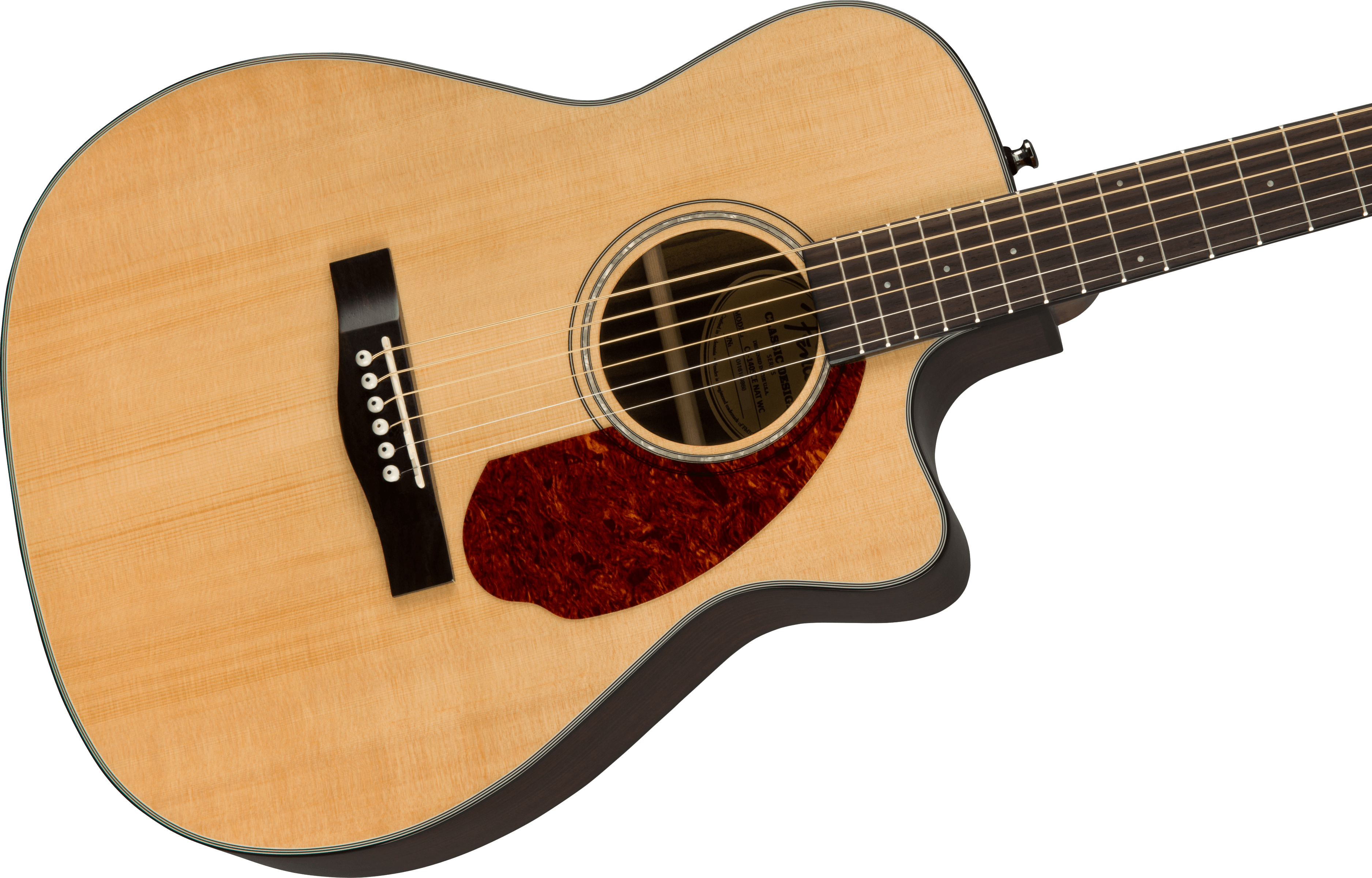 Fender® CC-140SCE Concert, Walnut Fingerboard, Natural with Case