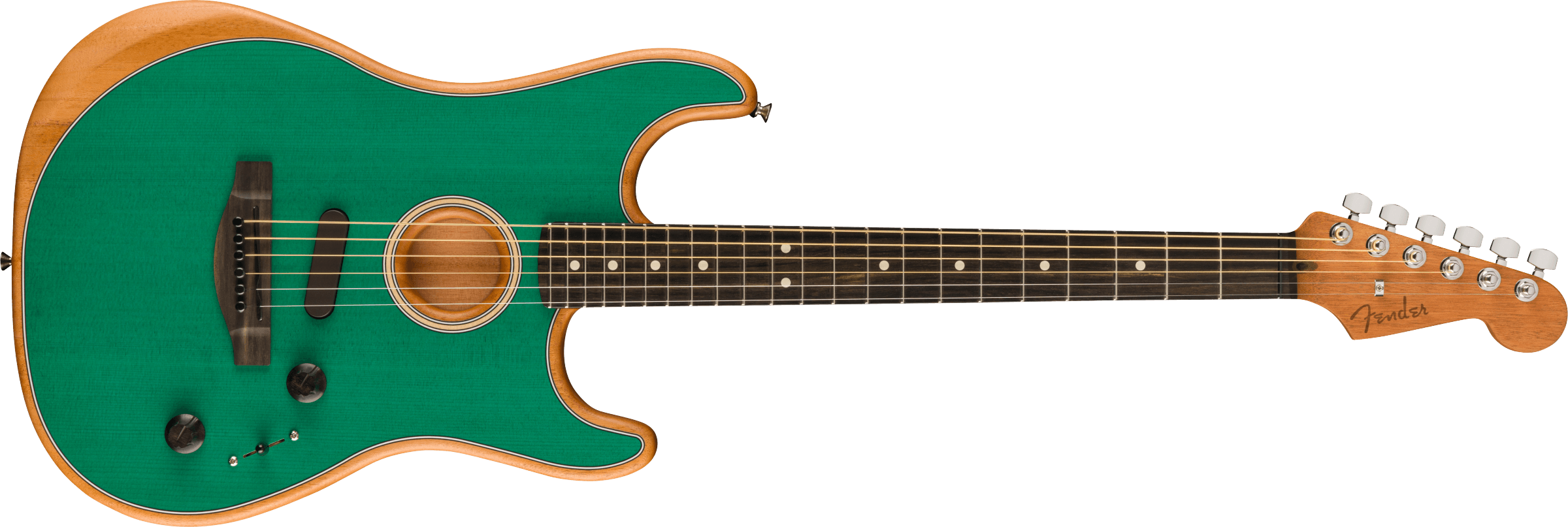Fender® Limited Edition American Acoustasonic® Stratocaster®, Ebony Fingerboard, Aqua Teal