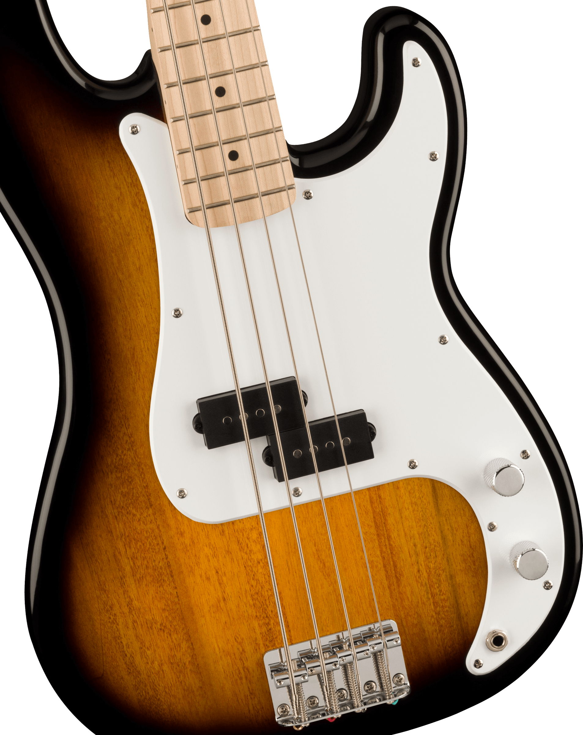 Squier® Squier Sonic® Precision Bass®, Maple Fingerboard, White Pickguard, 2-Color Sunburst