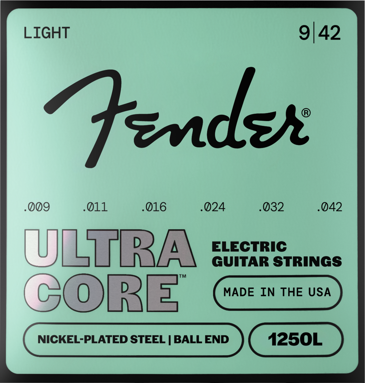 Ultracore™ 1250L Guitar Strings, Nickel-Plated Steel, Ball End, Gauges .009-.042