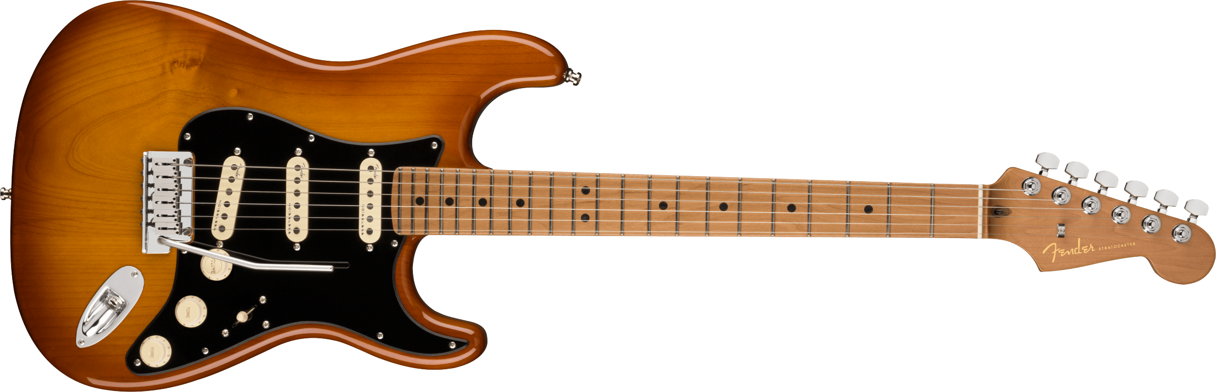 Fender® Limited Edition American Ultra Stratocaster®, Roasted Maple Fingerboard, Honey Burst