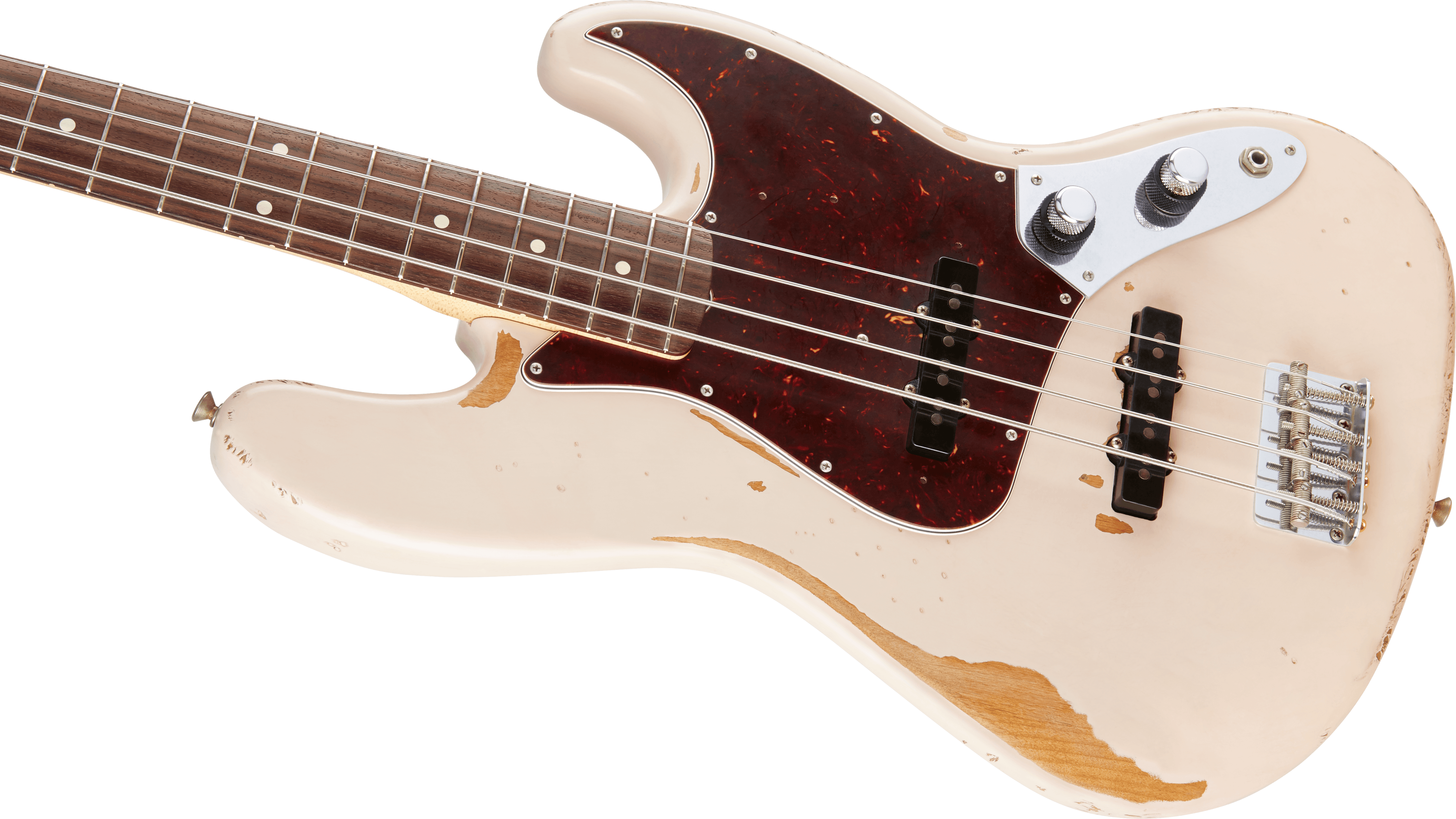 Fender® Flea Jazz Bass, Rosewood Fingerboard, Roadworn Shell Pink