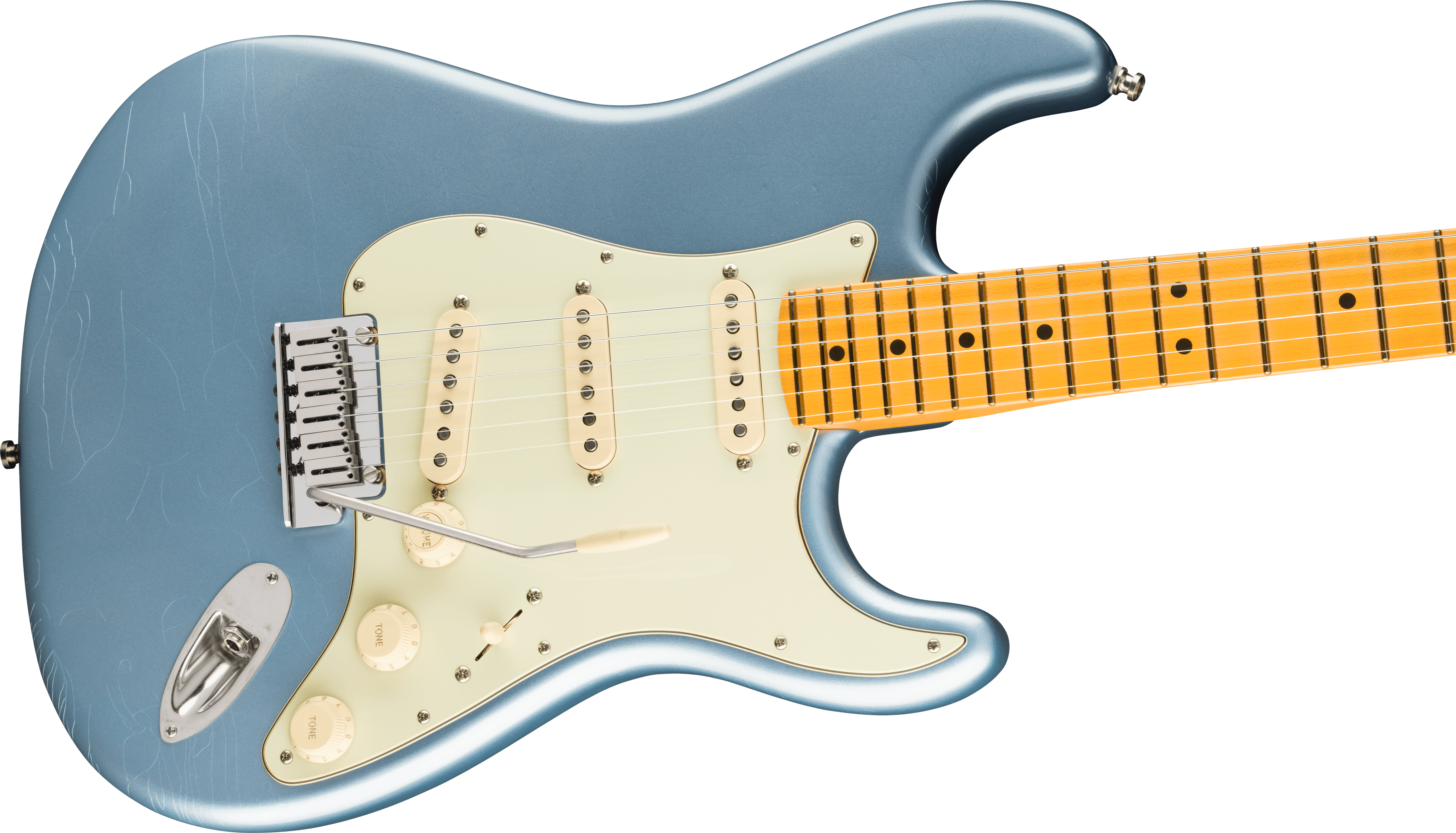 Fender® Limited Edition American Ultra Luxe '60s Stratocaster®, Maple Fingerboard, Ice Blue Metallic