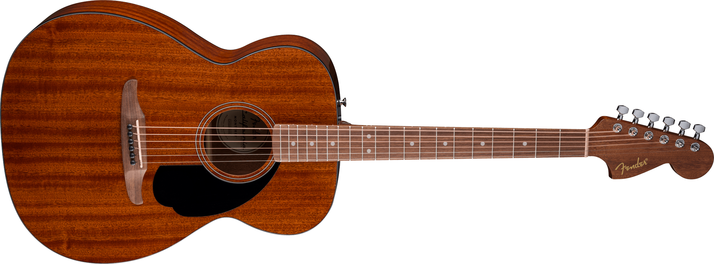 Fender® California Standard Monterey™, Sapele Top, Black Pickguard, Natural Sapele