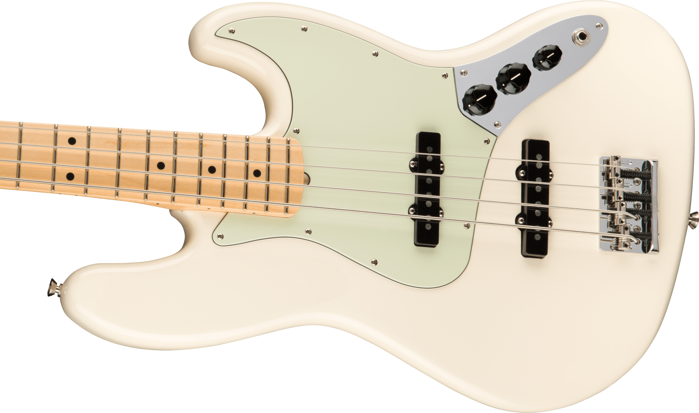 Fender® American Pro Jazz Bass®, Maple Fingerboard, Olympic White