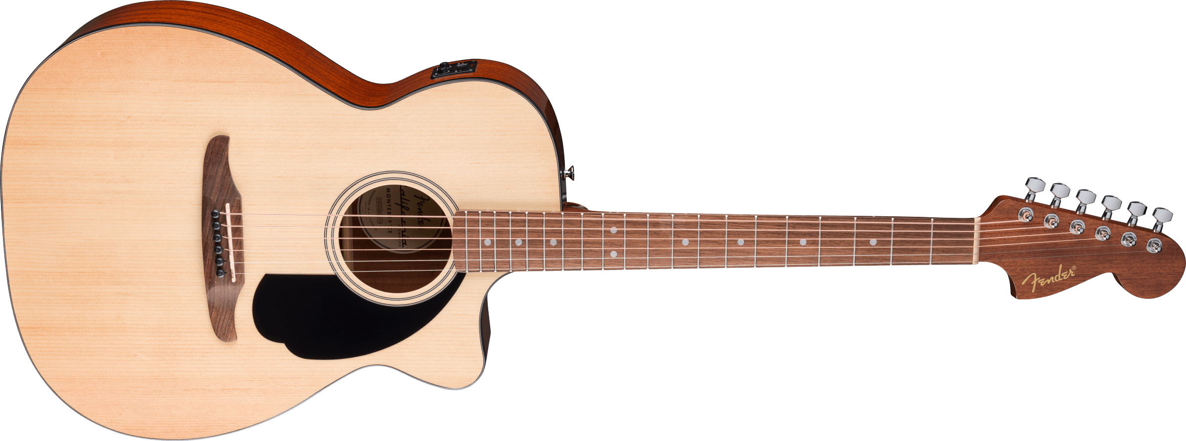 Fender® California Standard Monterey™ CE, Spruce Top, Black Pickguard, Natural