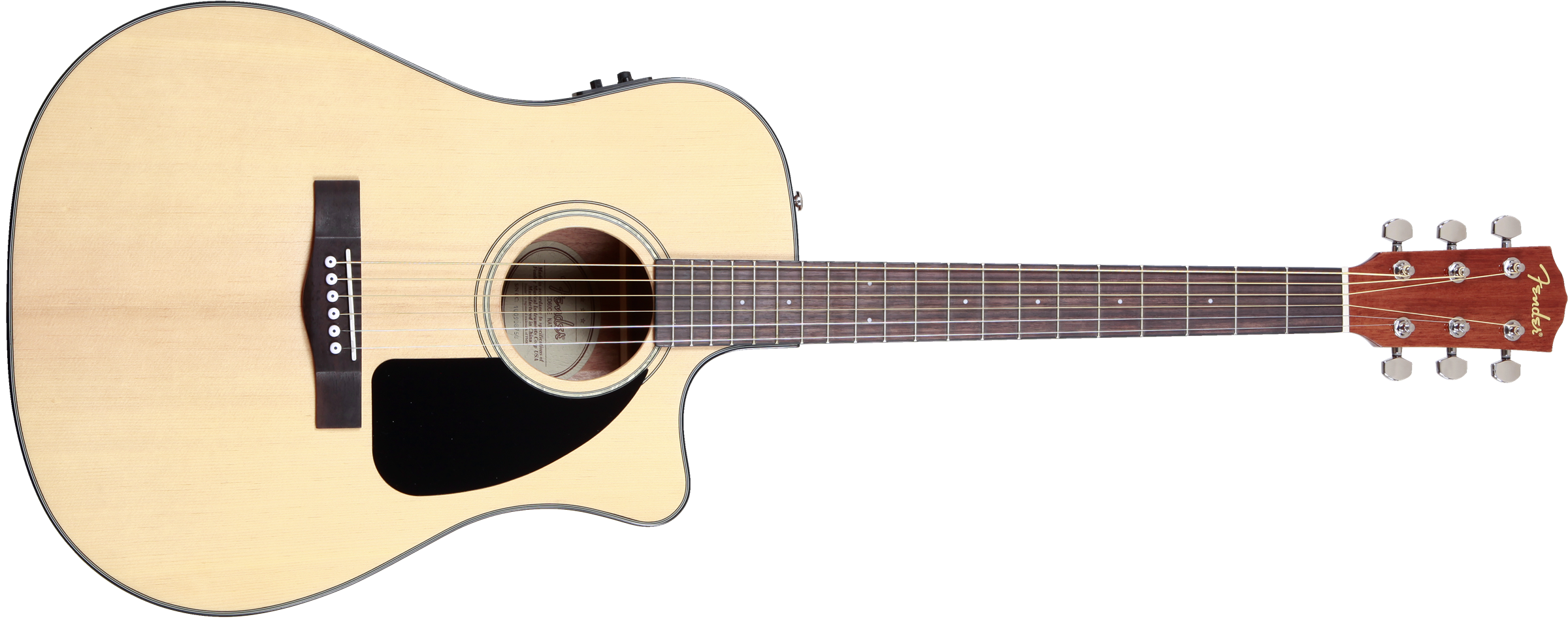 Fender® CD-60 CE, Cutaway, Spruce Top, Nato Back/Sides, Fishman®, Natural