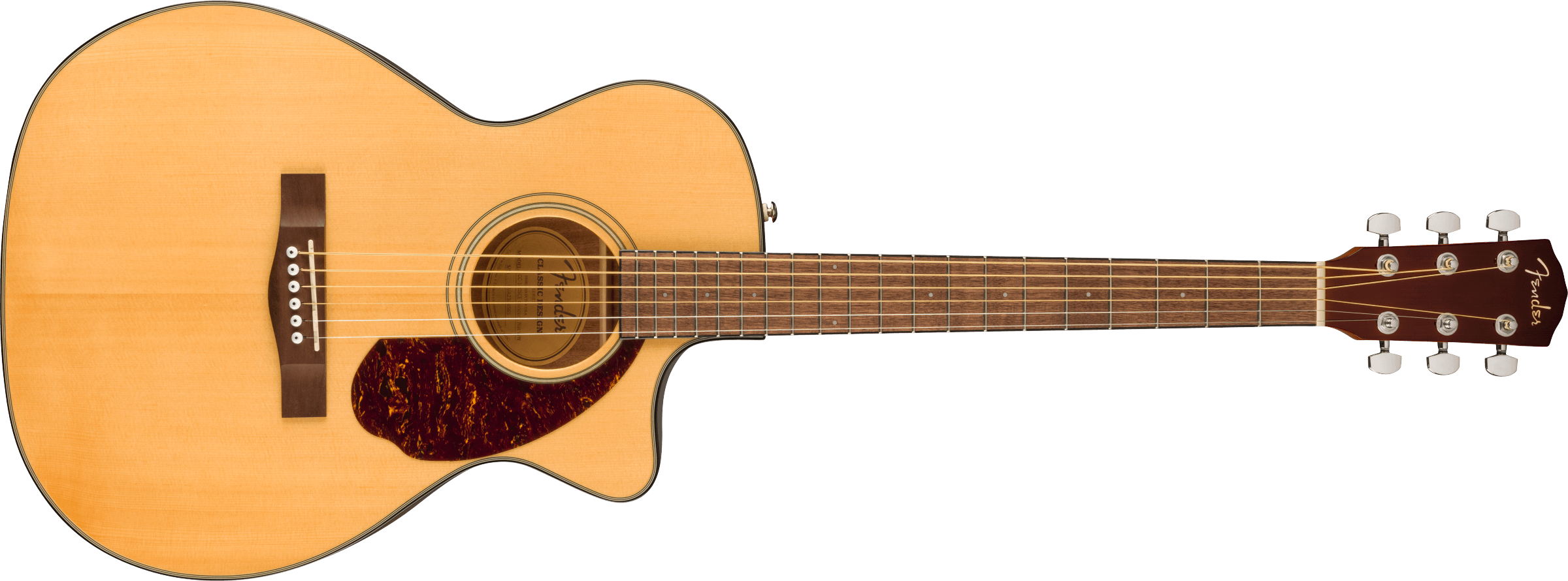 Fender® CC-140SCE Concert, Walnut Fingerboard, Natural with Case