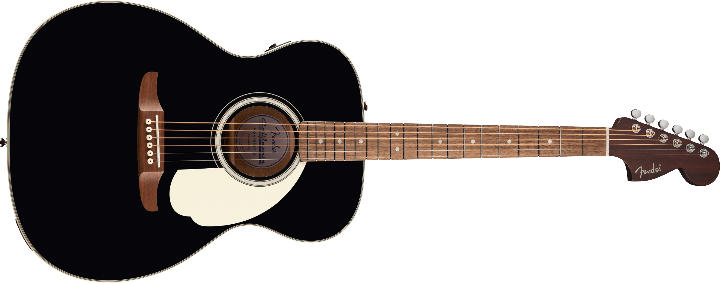 Fender® California Deluxe Monterey™ E, Ivory Pickguard, Black