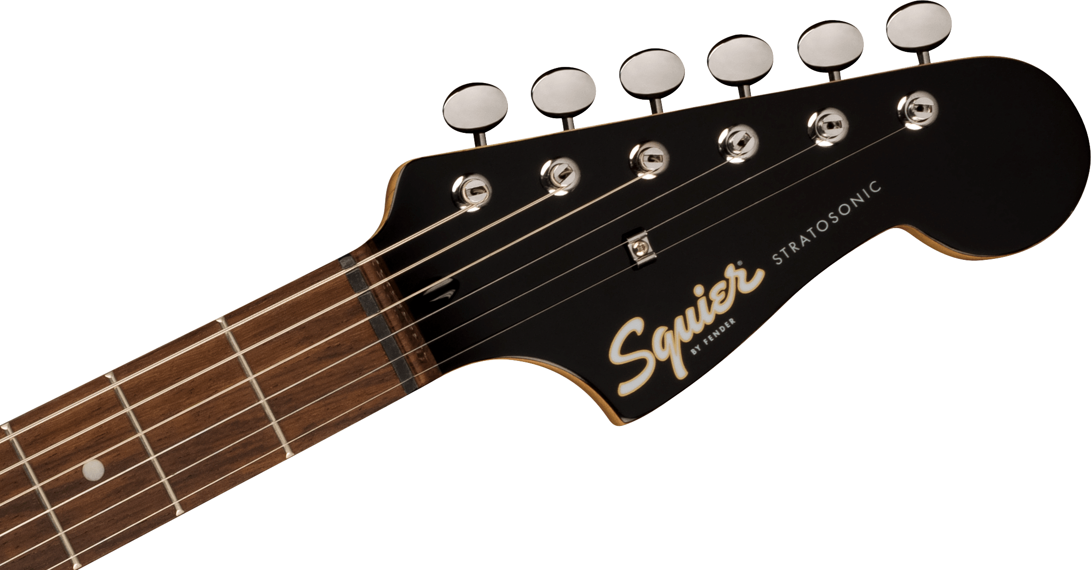 Squier® Paranormal Strat-O-Sonic, Laurel Fingerboard, Black Pickguard, Crimson Red Transparent