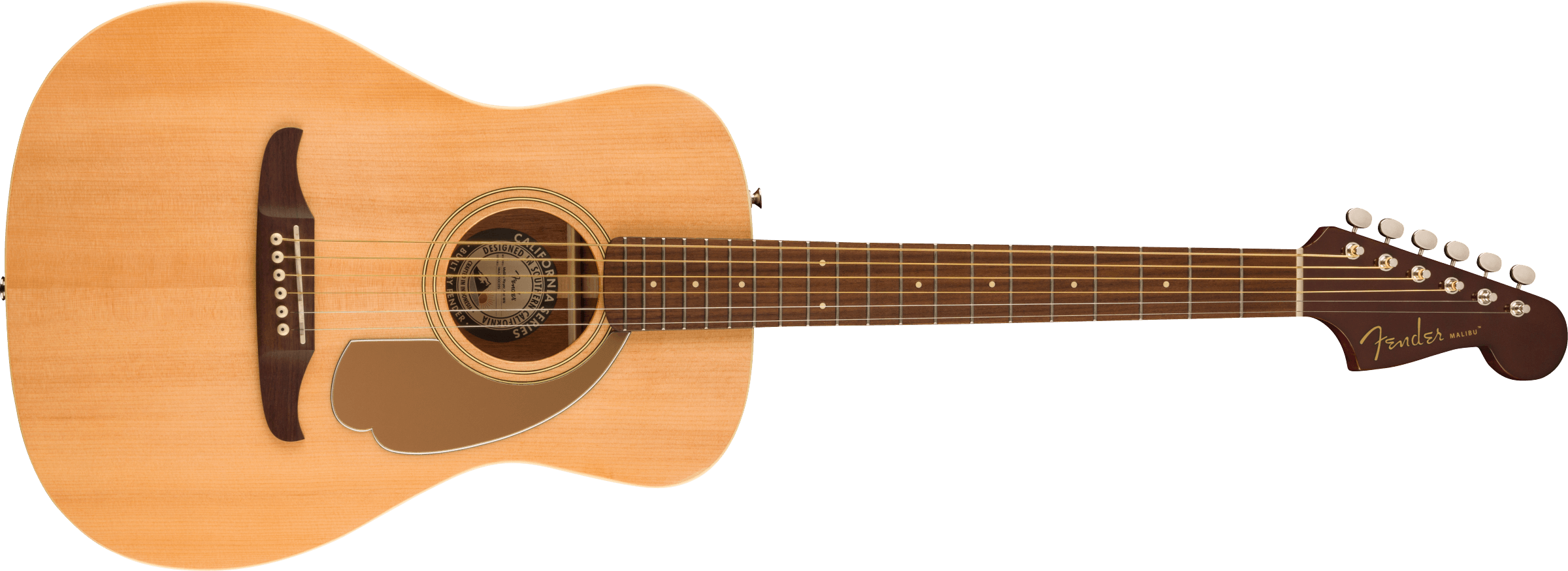 Fender® Malibu Player, Walnut Fingerboard, Gold Pickguard, Natural