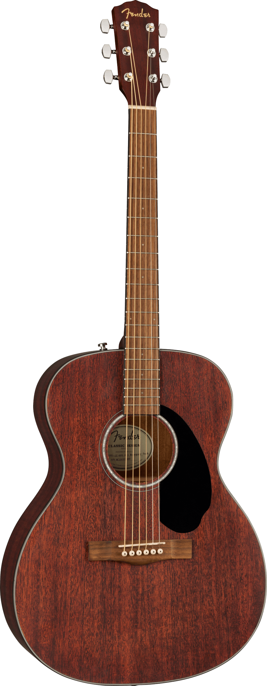 Fender® CC-60S All-Mahogany Concert, Walnut Fingerboard, Natural