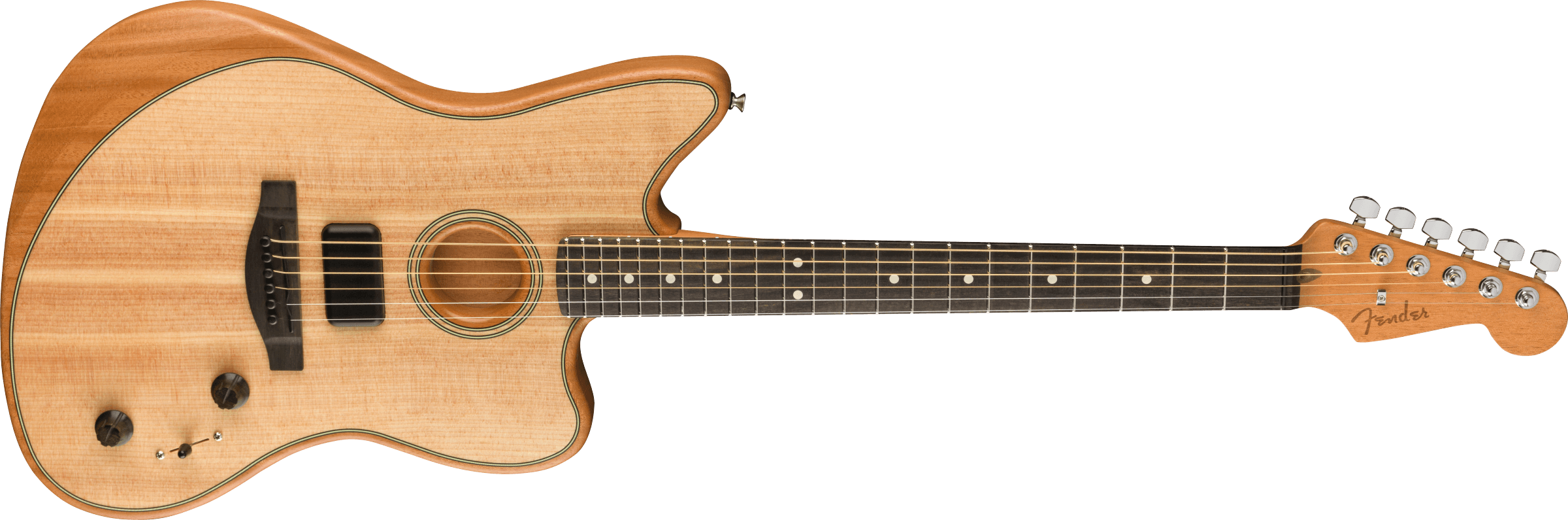 Fender® American Acoustasonic® Jazzmaster®, Natural, Ebony Fingerboard
