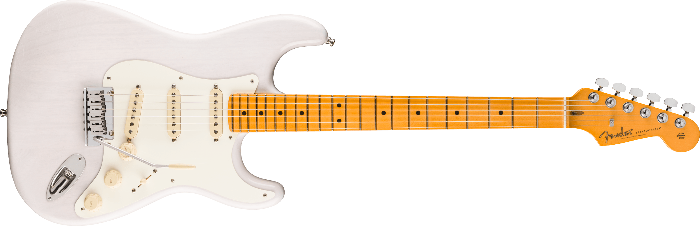 Fender® American Ultra Luxe Vintage '50s Stratocaster®, Maple Fingerboard, White Blonde