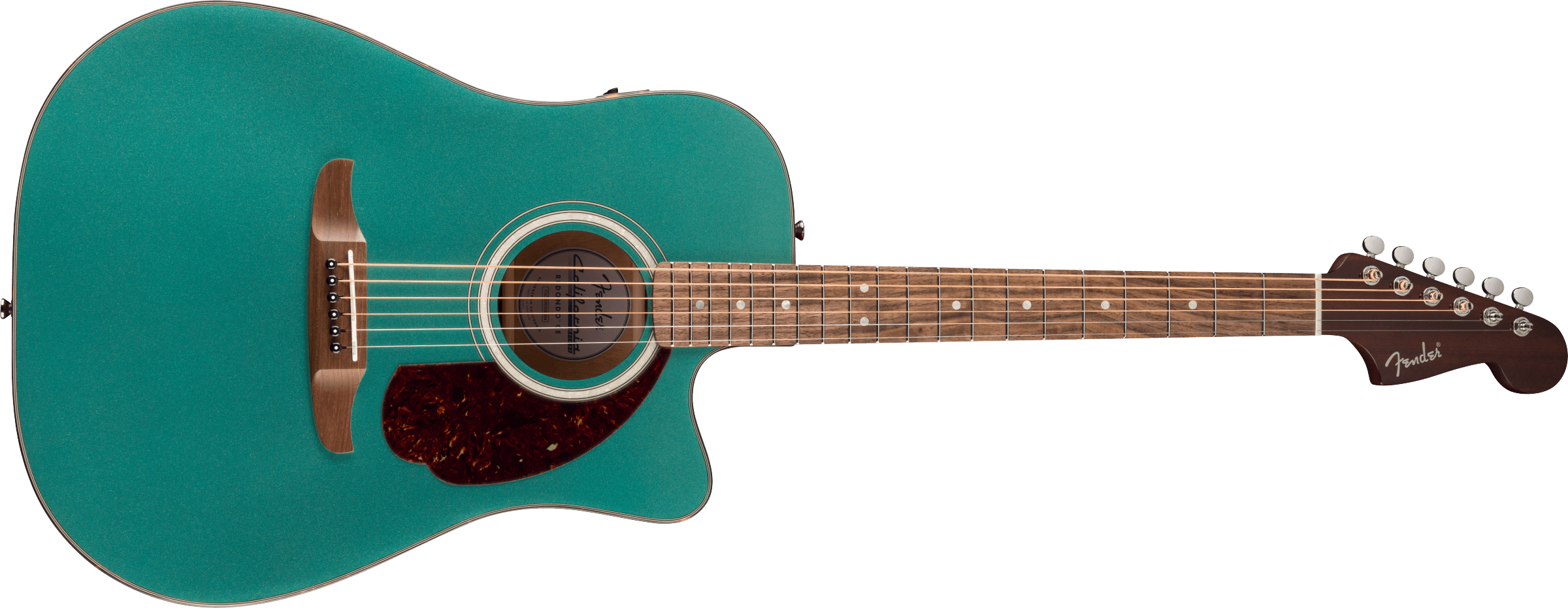 Fender® California Deluxe Redondo™ CE, Walnut Fingerboard, Sherwood Green