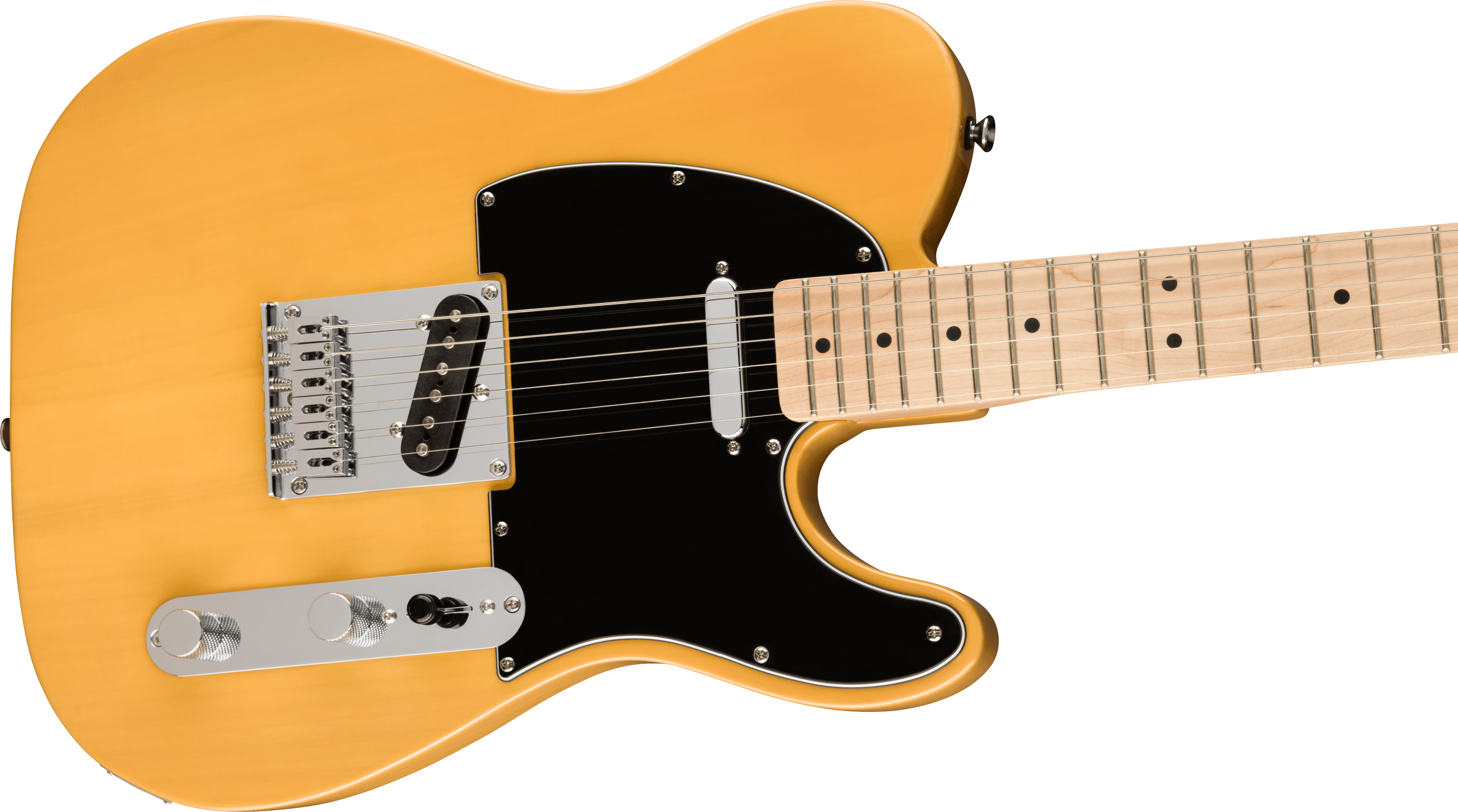 Squier® Affinity Series® Telecaster®, Maple Fingerboard, Black Pickguard, Butterscotch Blonde