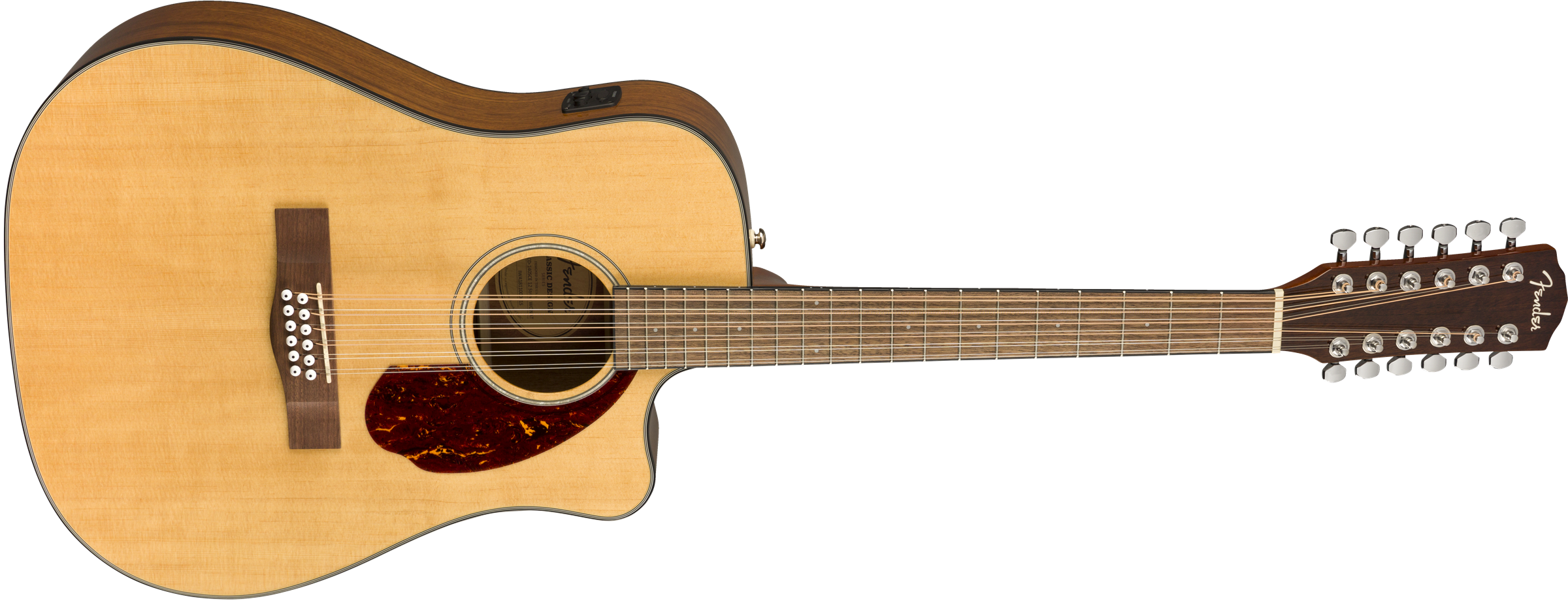 Fender® CD-140SCE 12-String, Walnut Fingerboard, Natural w/Case