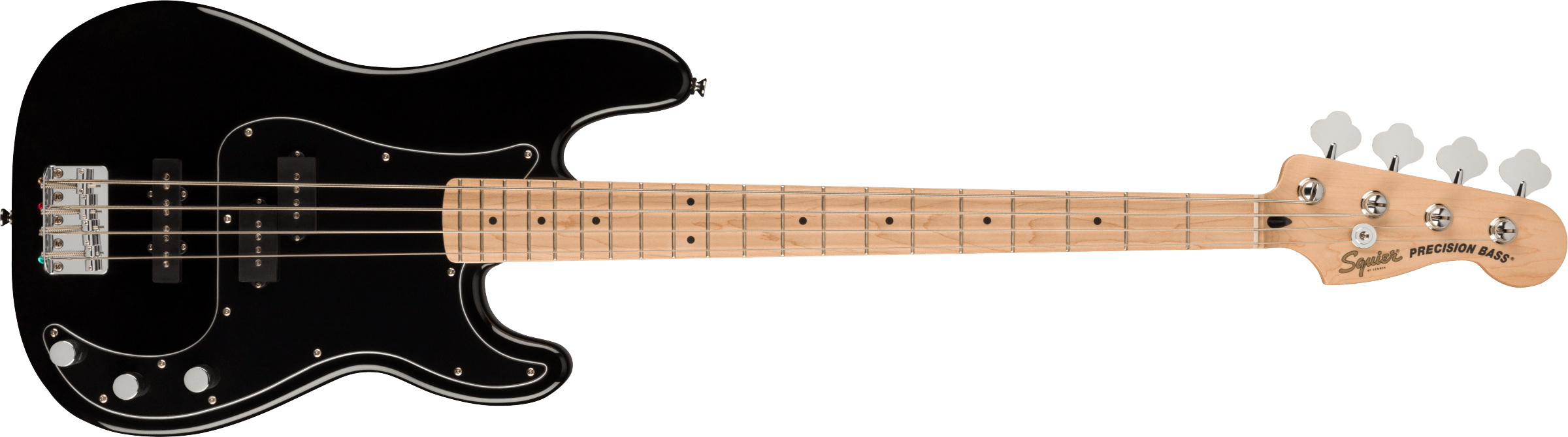 Squier® Affinity Series® Precision Bass® PJ Pack, Maple Fingerboard, Black, Gig Bag, Rumble 15 - 230V UK