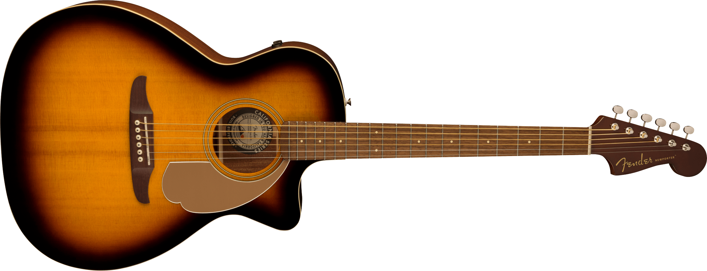 Fender® Newporter Player, Walnut Fingerboard, Gold Pickguard, Sunburst