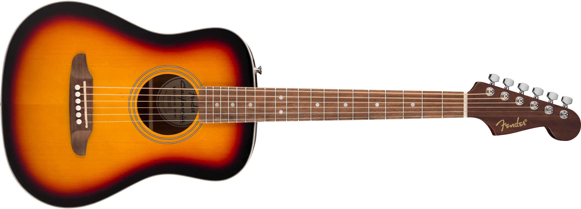 Fender® California Standard Redondo™ Mini with Bag, Spruce Top, 3-Color Sunburst