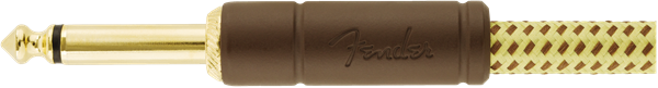 Fender® Deluxe Series Instrument Cable, Straight/Angle, 15', Tweed