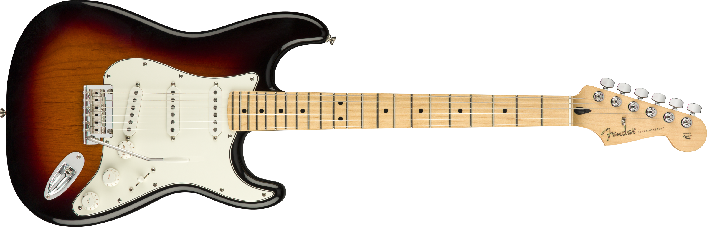 Fender® Player Stratocaster®, Maple Fingerboard, 3-Color Sunburst