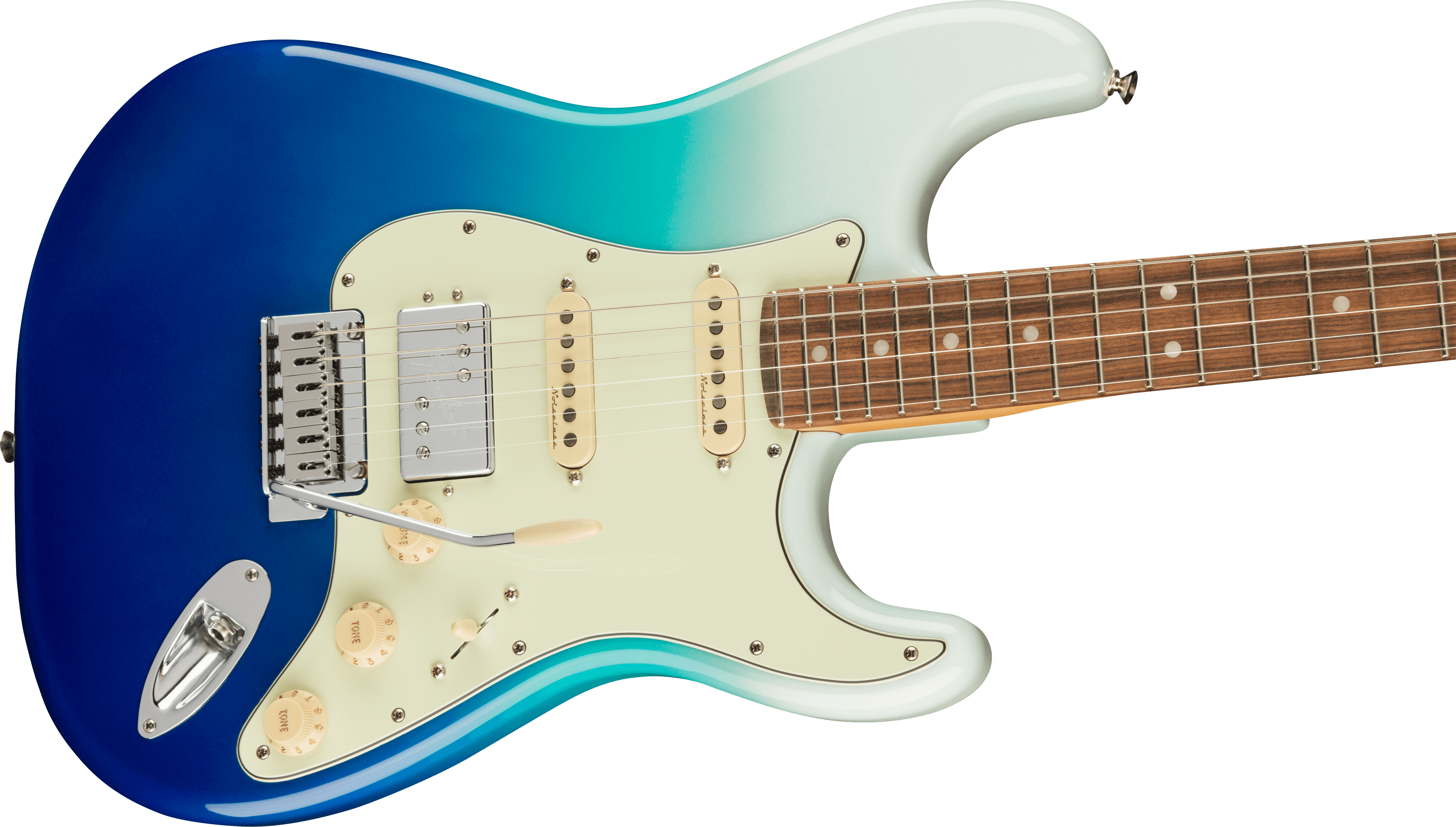 Fender® Player Plus Stratocaster® HSS, Pau Ferro Fingerboard, Belair Blue