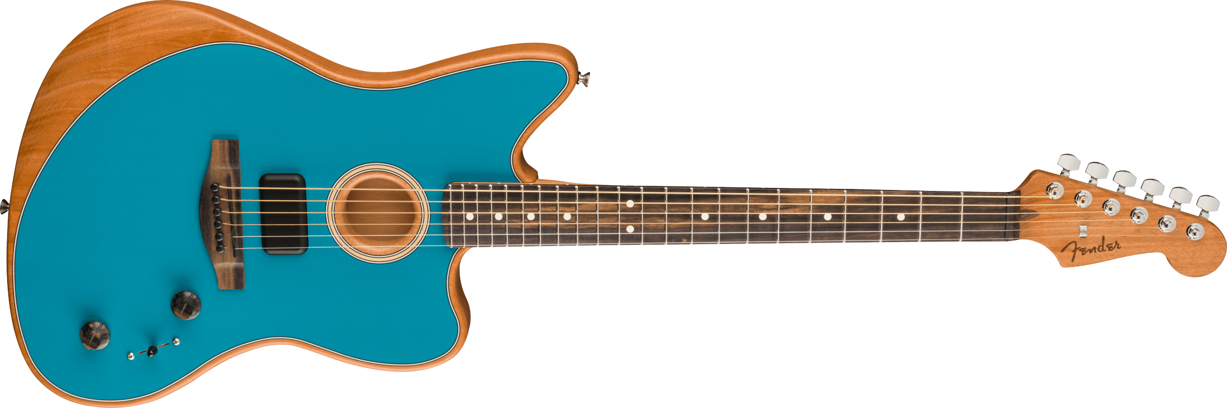 Fender® American Acoustasonic® Jazzmaster®, Ocean Turquoise, Ebony Fingerboard