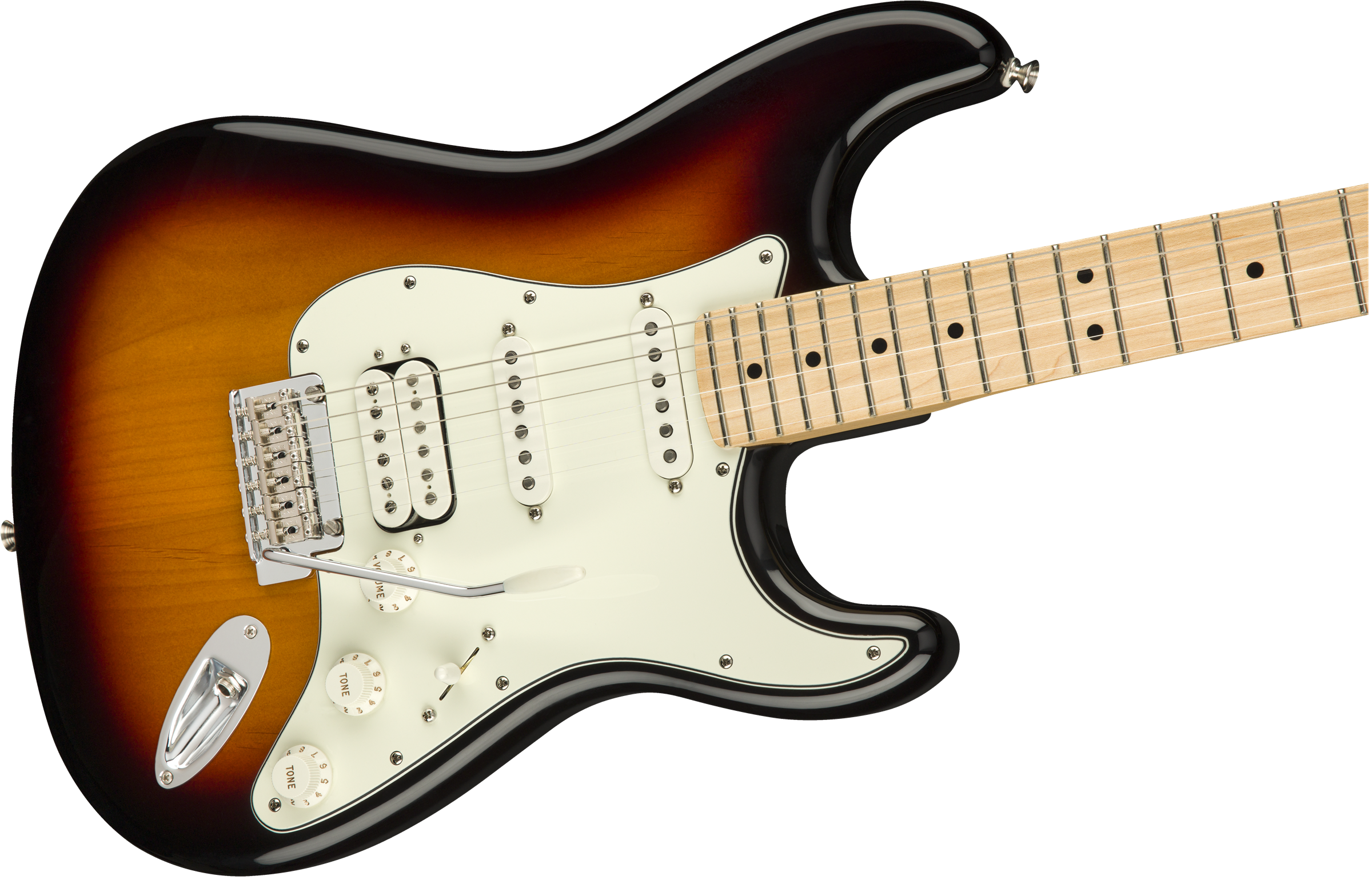 Fender® Player Stratocaster®, HSS, Maple Fingerboard, 3-Color Sunburst