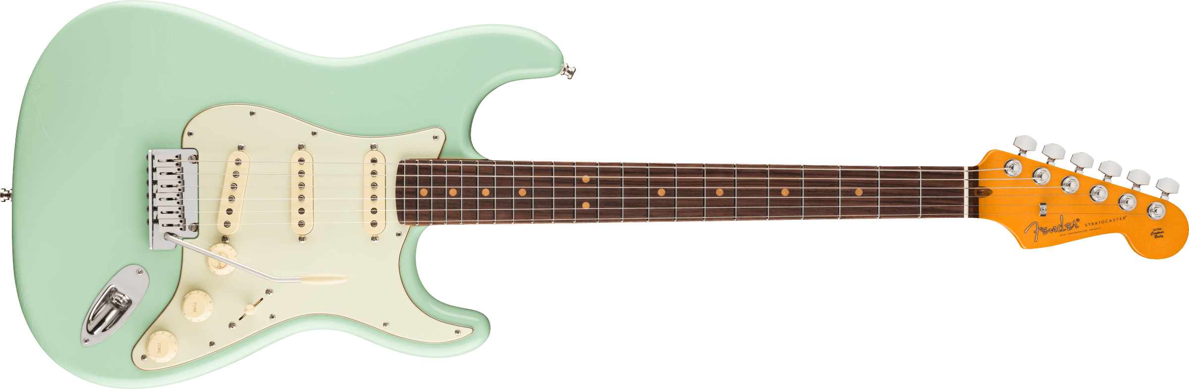 Fender® American Ultra Luxe Vintage '60s Stratocaster®, Rosewood Fingerboard, Surf Green