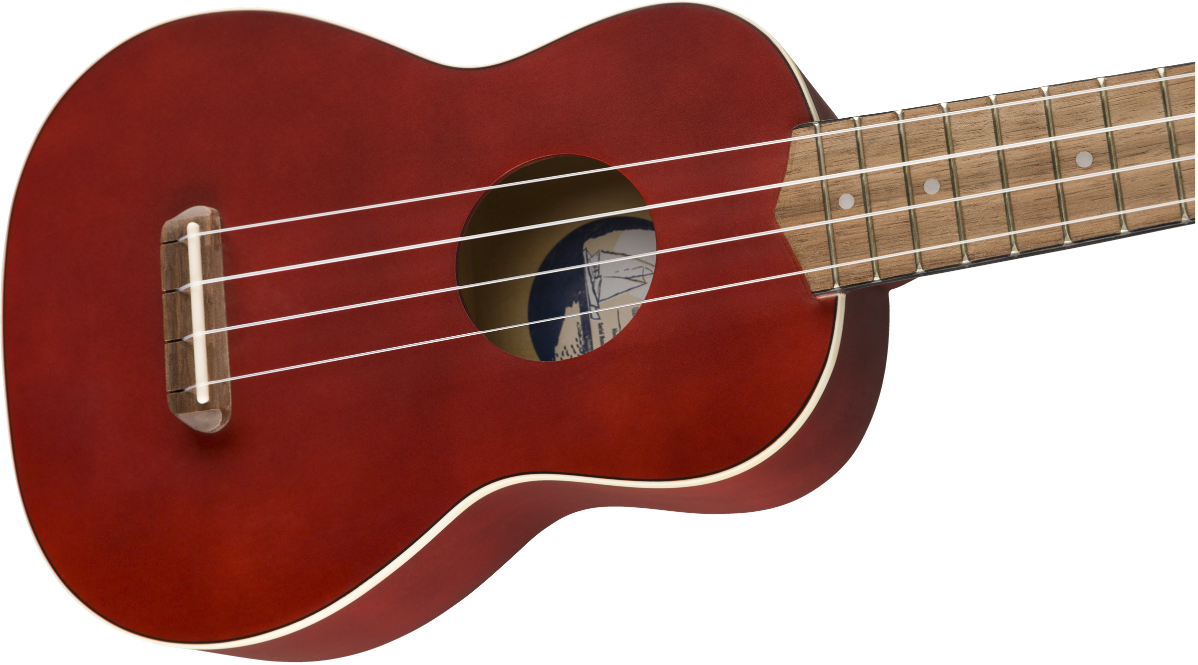 Fender® Venice Soprano Uke, Walnut Fingerboard, Cherry