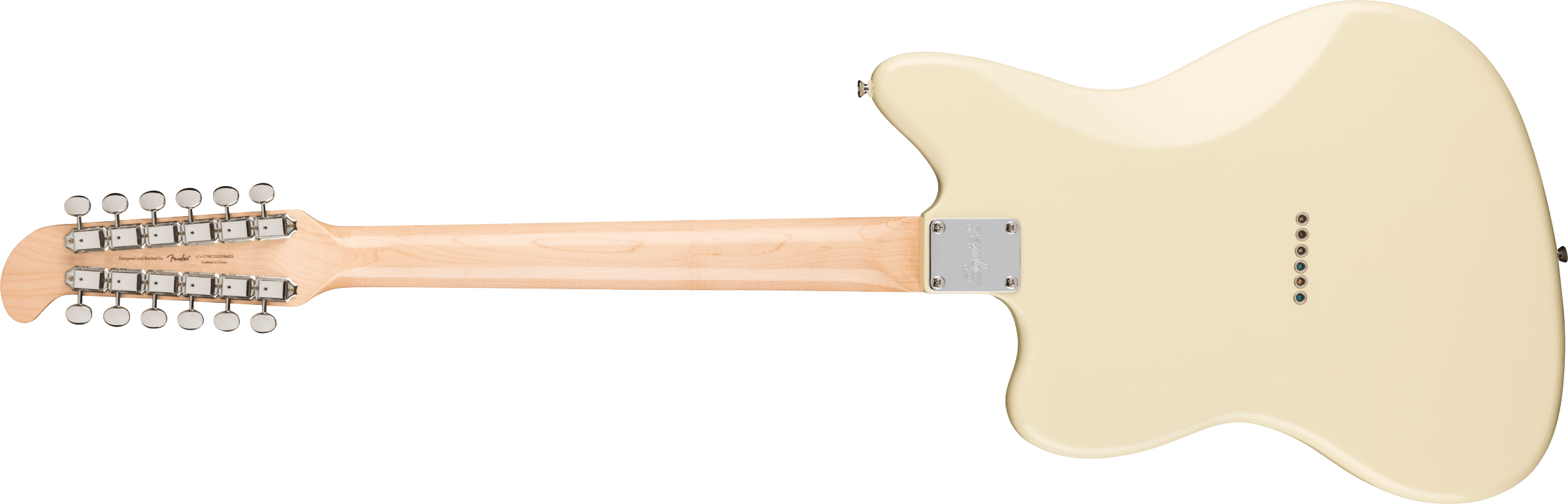 Squier® Paranormal Jazzmaster® XII, Laurel Fingerboard, Tortoiseshell Pickguard, Olympic White