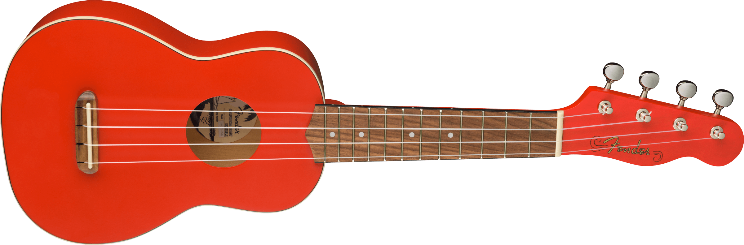 Fender® FSR Venice Soprano Ukulele, Walnut Fingerboard, Fiesta Red