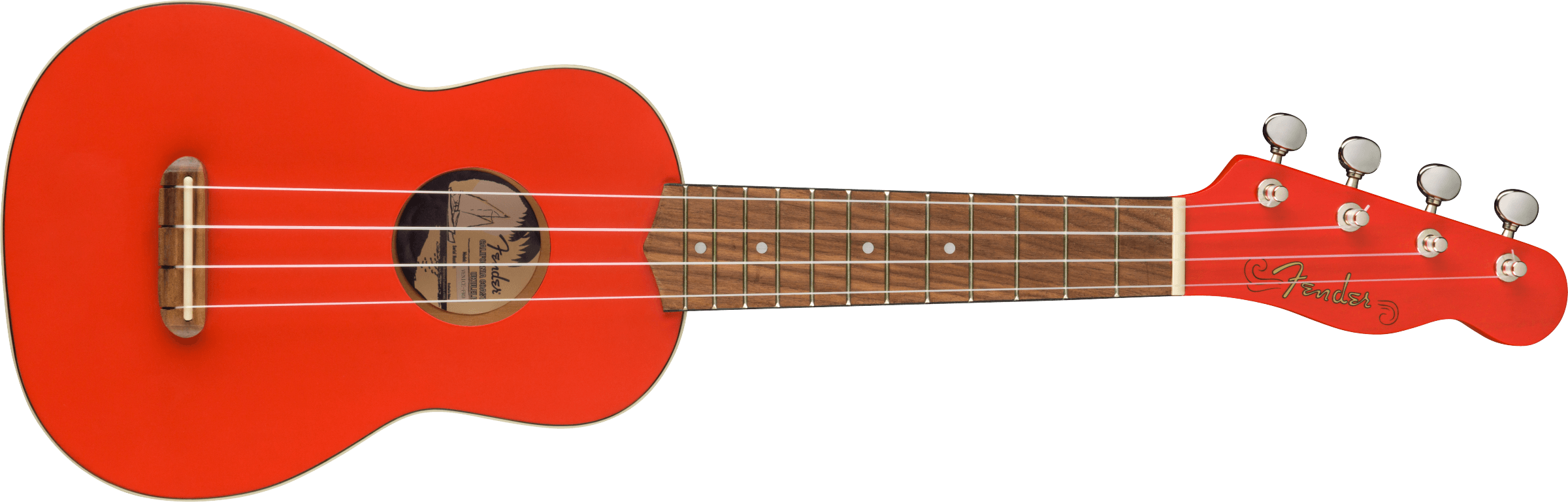 Fender® FSR Venice Soprano Ukulele, Walnut Fingerboard, Fiesta Red