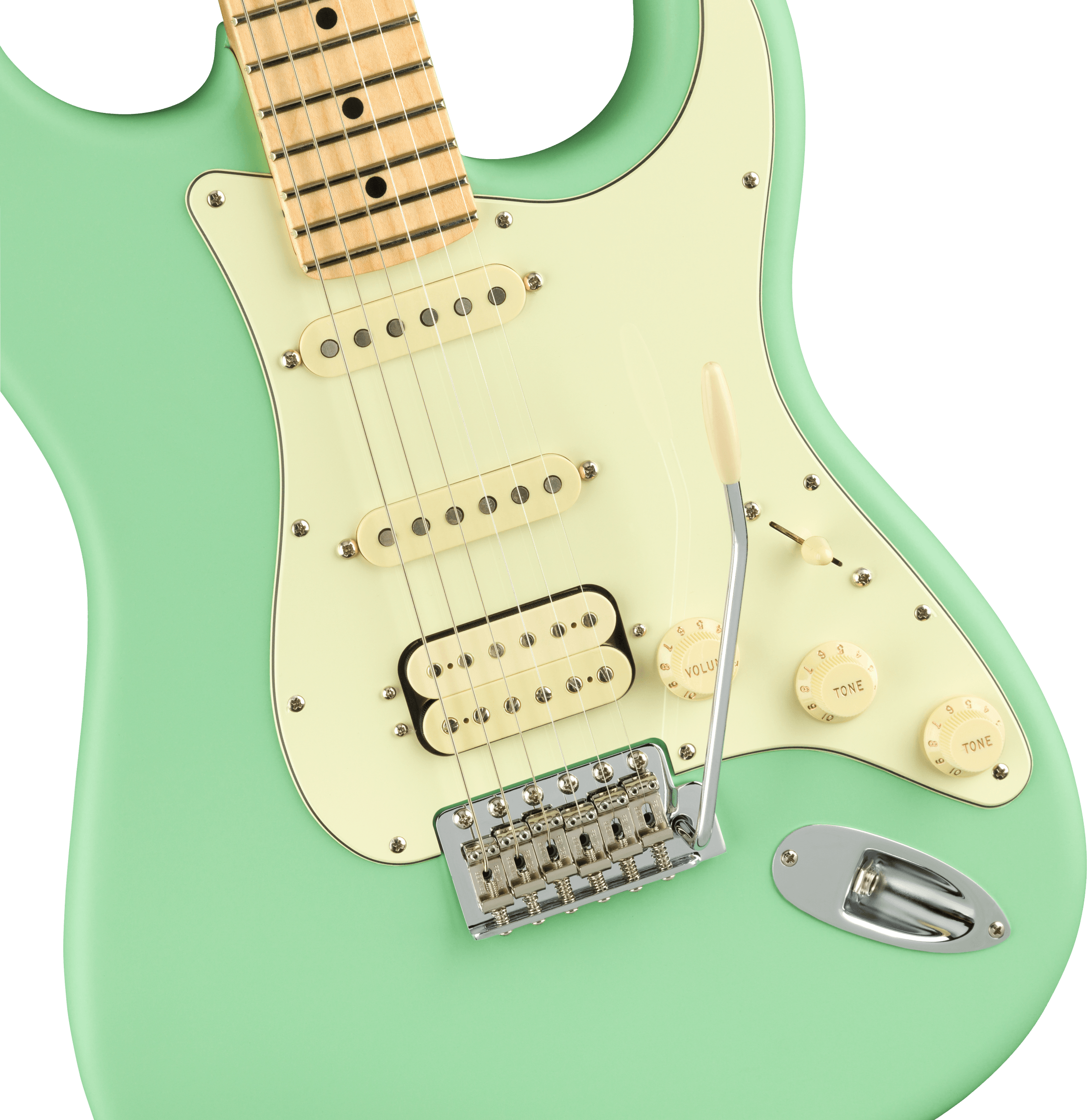 Fender® American Performer Stratocaster® HSS, Maple Fingerboard, Satin Surf Green