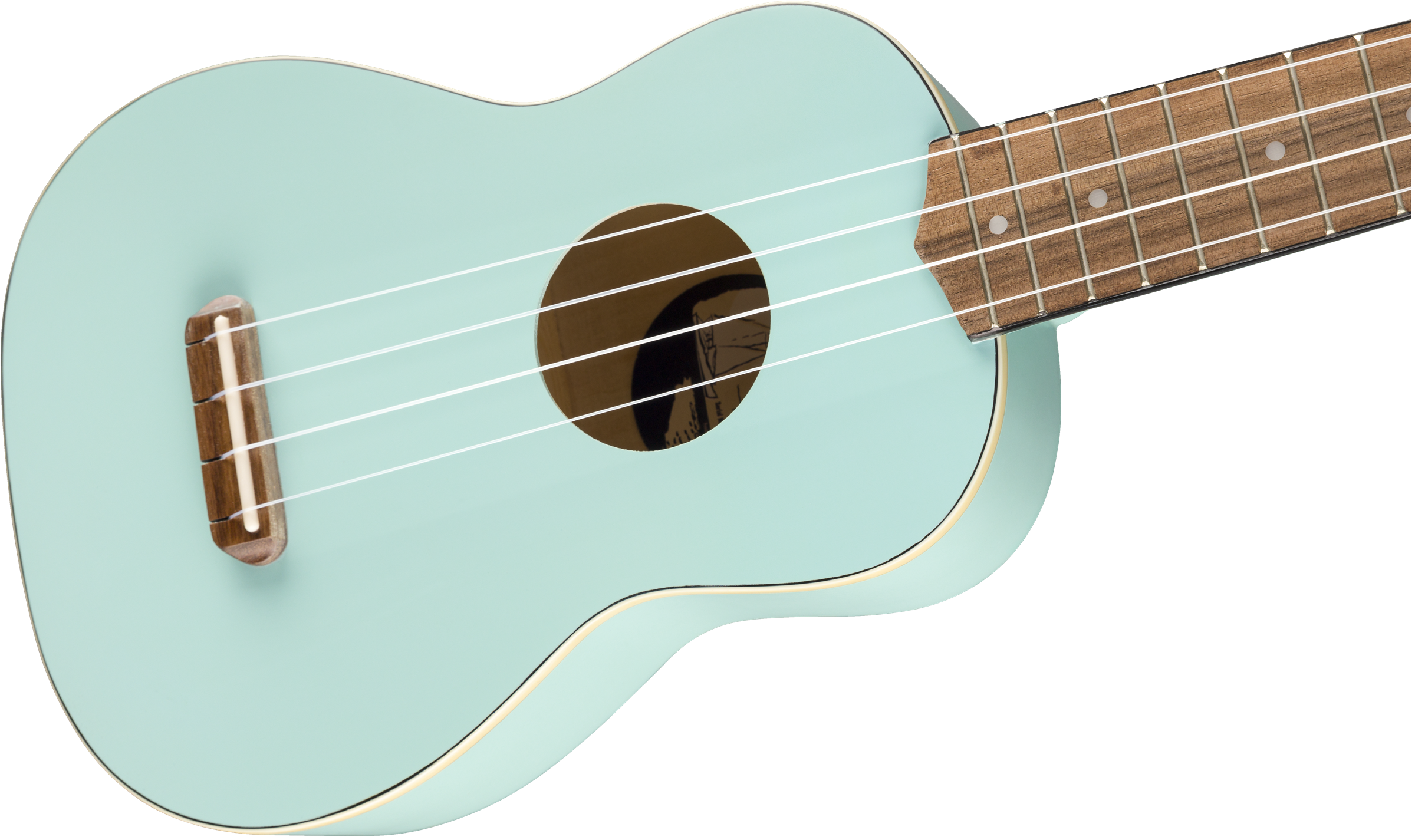 Fender® Venice Soprano Uke, Walnut Fingerboard, Daphne Blue