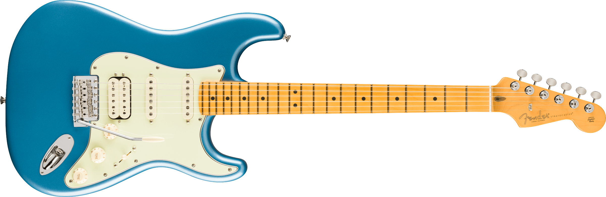 Fender® American Professional Classic Stratocaster® HSS, Maple Fingerboard, Faded Lake Placid Blue