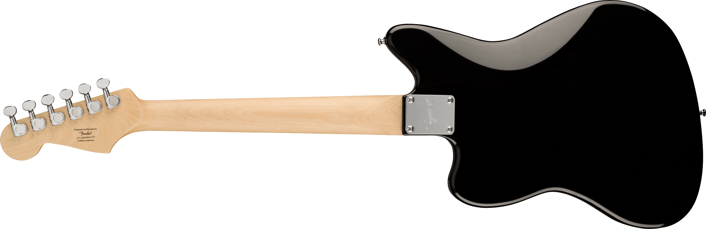 Squier® FSR Mini Jazzmaster® HH, Maple Fingerboard, Tortoiseshell Pickguard, Black