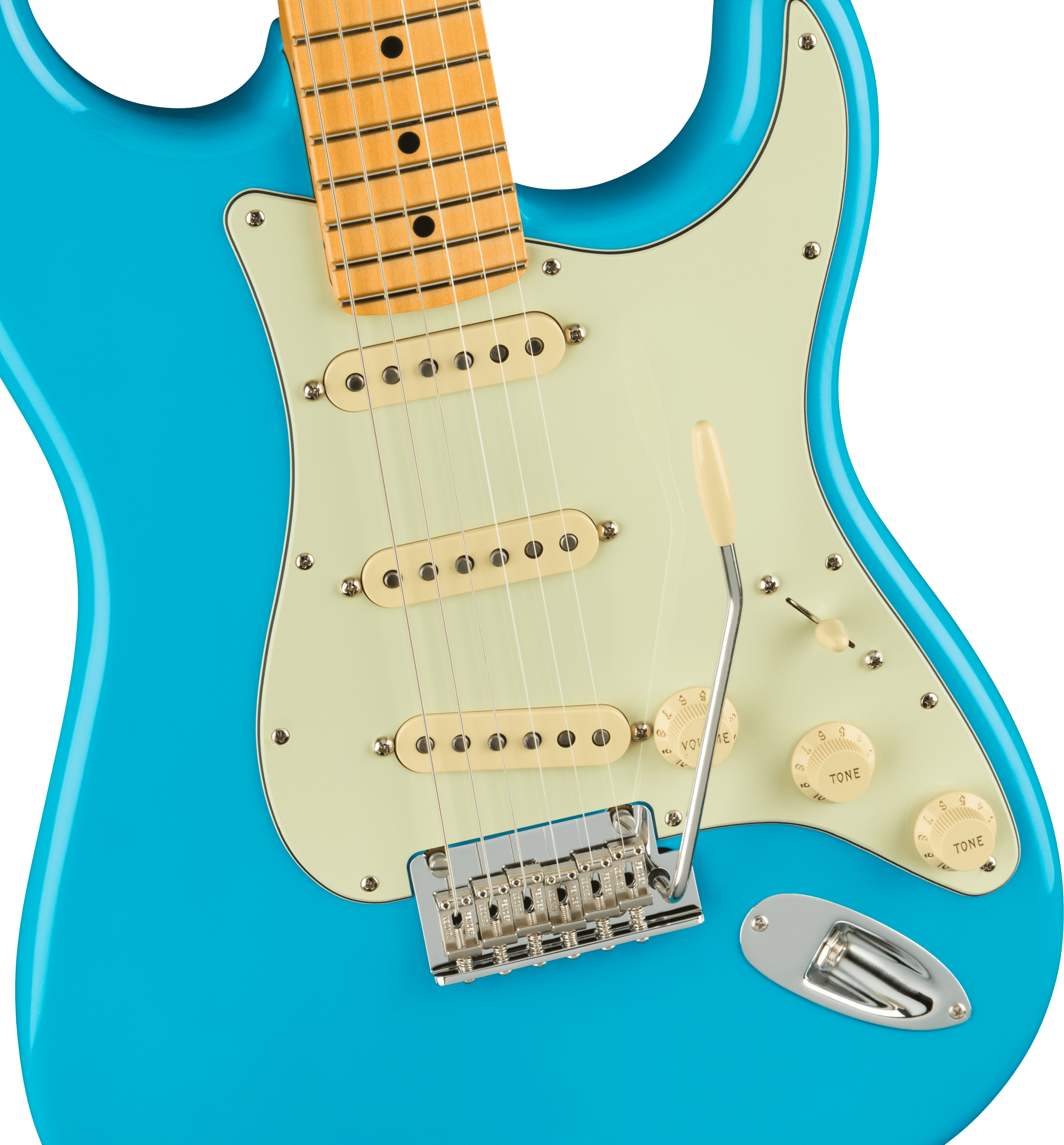 Fender® American Professional II Stratocaster®, Maple Fingerboard, Miami Blue [USATA]