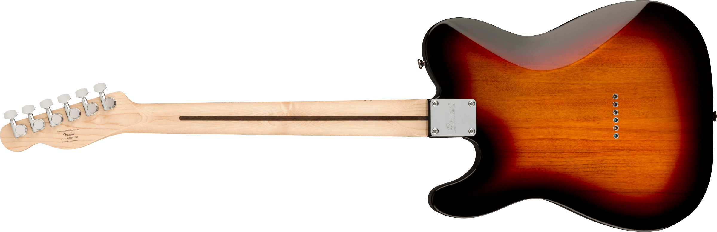 Squier® Affinity Series™ Telecaster®, Maple Fingerboard, Black Pickguard, 3-Color Sunburst