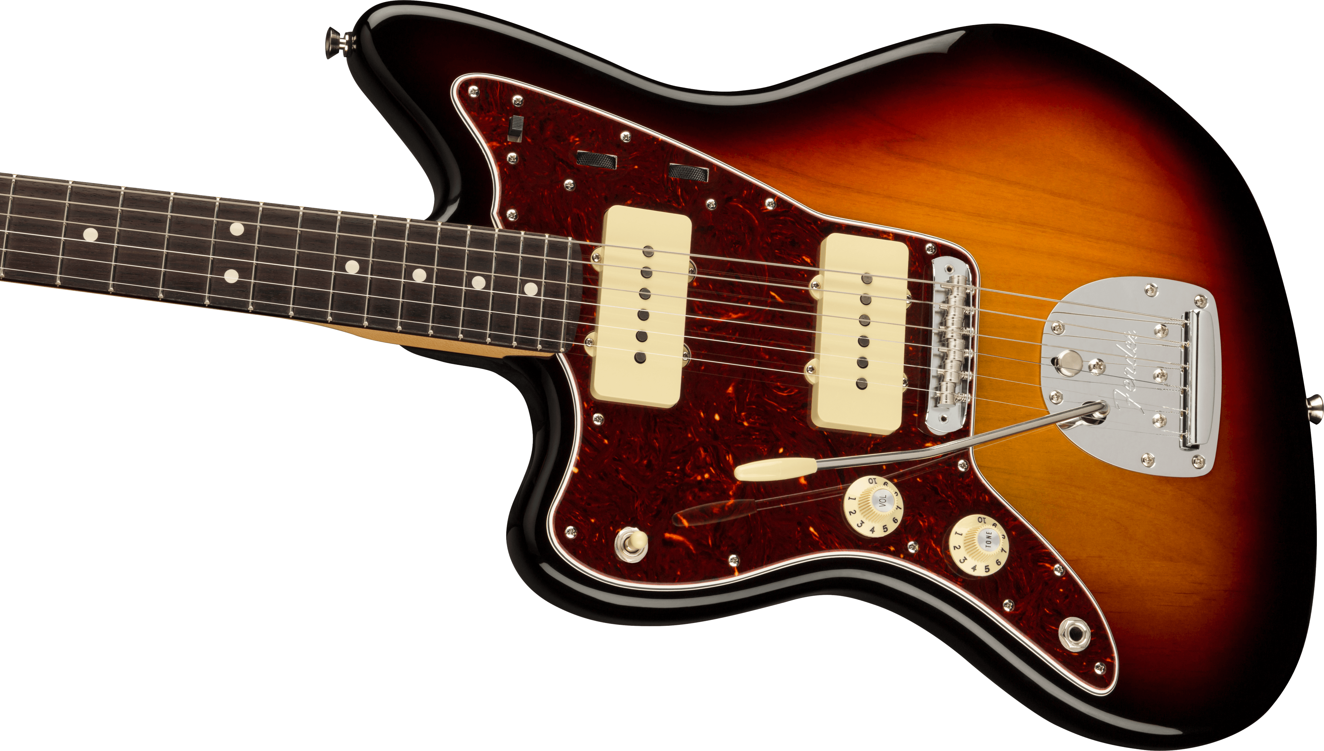 Fender® American Professional II Jazzmaster® Left-Hand, Rosewood Fingerboard, 3-Color Sunburst