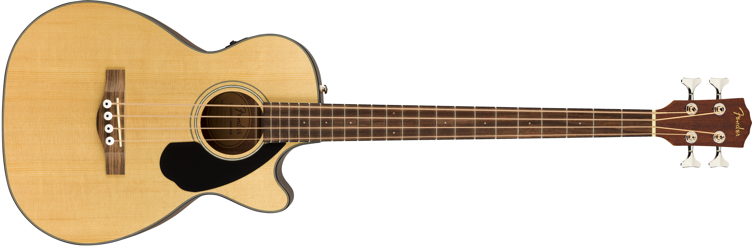 Fender® CB-60SCE Bass, Walnut Fingerboard, Natural